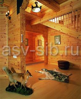 Дизайн интерьера дома из клеёного бруса
