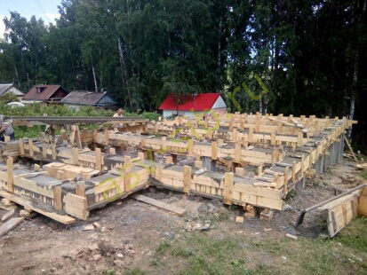 Фундамент - свайный ростверк для дома из газобетона